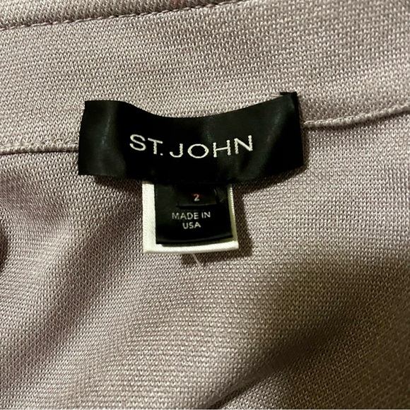 St. John gray knit waterfall drape cardigan - Picture 7 of 8